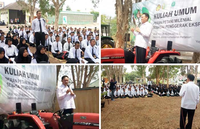 `No Jargon Just Solution`, Sekjen Kementan Kuliah Umum `Outdoor` di Polbangtan YoMa