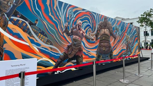 Mural God of War Ragnarok Hadir di Kota Tua