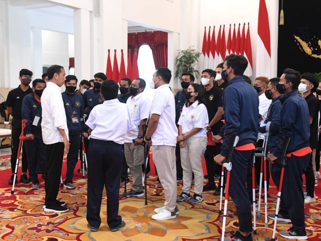 Presiden Jokowi Apresiasi Timnas Sepak Bola Amputasi Lolos ke Piala Dunia