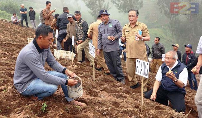 Pertanian Modern, Petani Muda Jatim Tanam Perdana Kentang di Malang