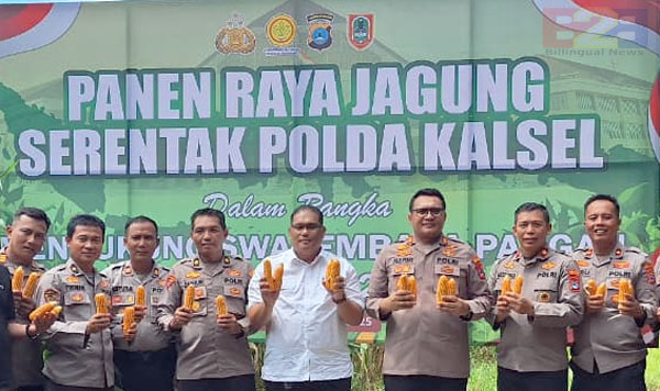 Kalsel Serentak, Kementan Dukung Polri Panen Jagung di Kota Banjarbaru