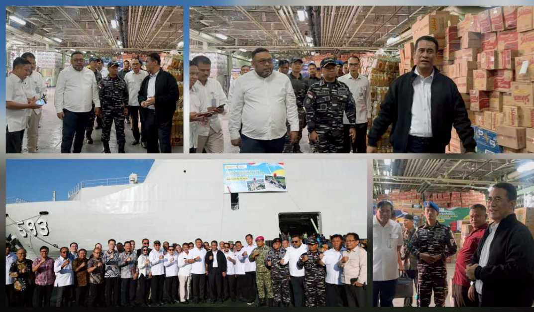 Mentan Amran Kirimkan Bantuan Bencana Sumatra dengan KRI Banda Aceh