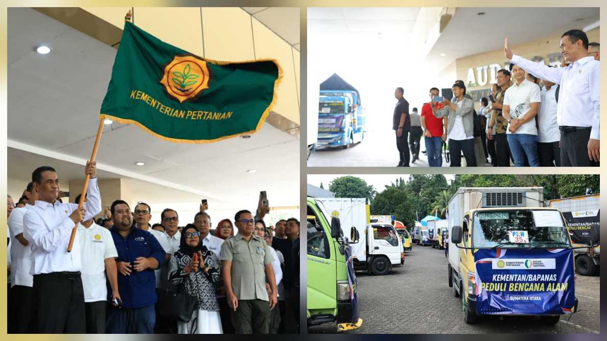 Mentan Amran Kembali Lepas 153 Truk Bantuan Banjir Sumatera