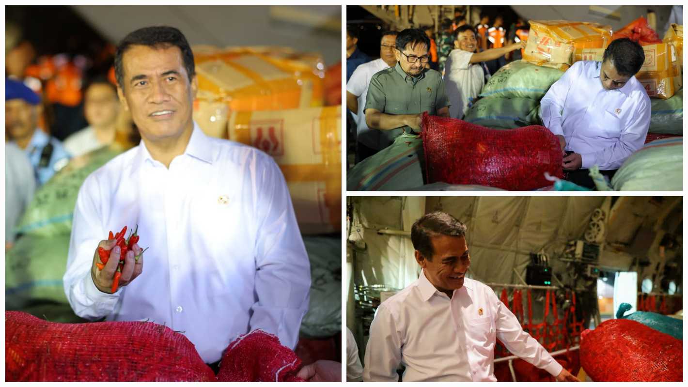 Bantu Petani Aceh, Mentan Amran Beli 40 ton Cabai, Kirim via Hercules ke Jakarta