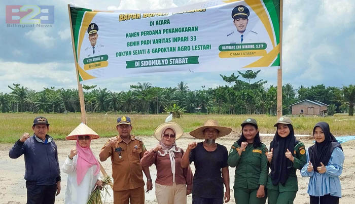 Swasembada, Mahasiswa Polbangtan Kementan ikuti Panen Perdana Inpari 33