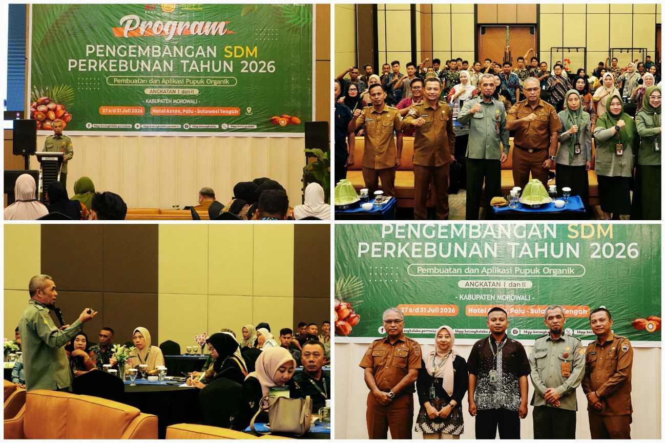 UPT Pelatihan Kementan Latih Pekebun Sawit Morowali Gunakan Pupuk Organik <br><i>Sulawesi`s Batangkaluku Agricultural Training Center Support Indonesian Farmers</i> Sulawesi`s Batangkaluku Agricultural Training Center Support Indonesian Farmers