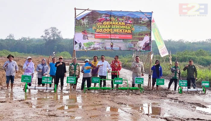 Muratara Sumsel Tancap Gas, Brigade Pangan Percepat Tanam Genjot Produksi