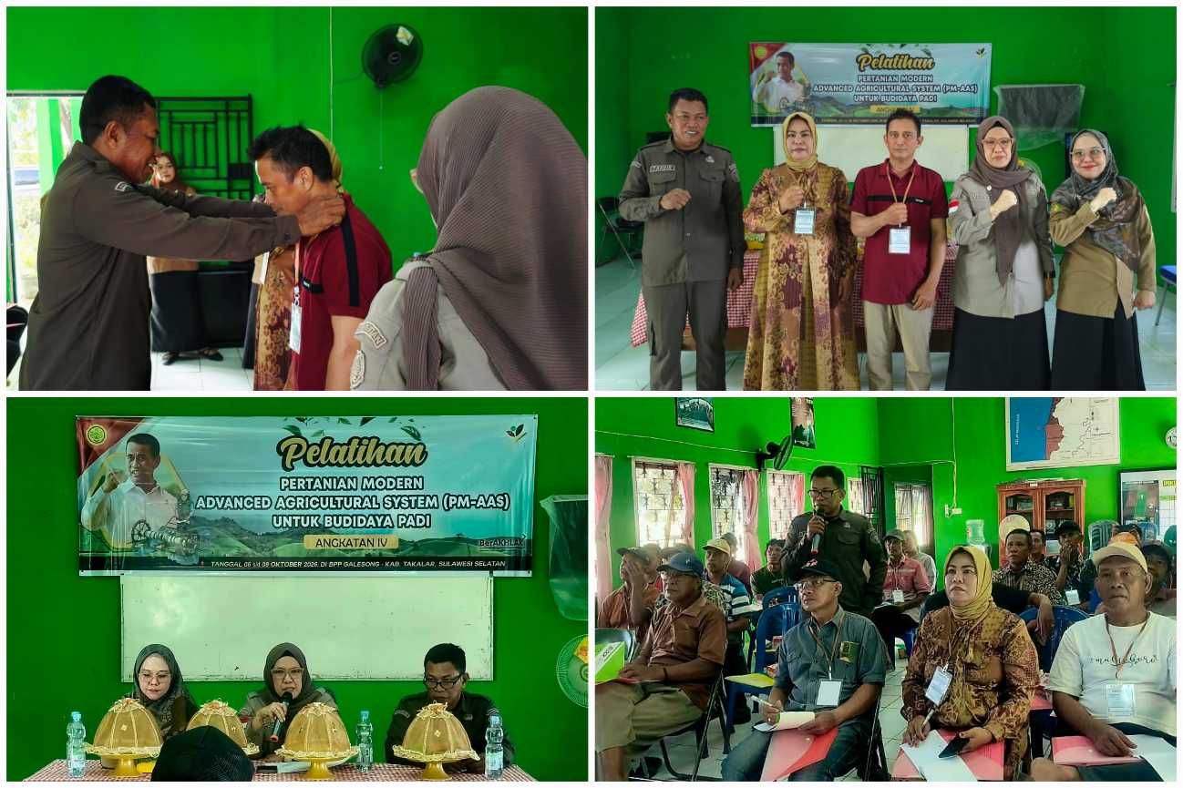 Pelatihan PM-AAS, Kementan Dukung Petani Takalar Sulsel Kuasai Pertanian Modern<br><i>Sulawesi`s Batangkaluku Agricultural Training Center Support Indonesian Farmers</i> Sulawesi`s Batangkaluku Agricultural Training Center Support Indonesian Farmers