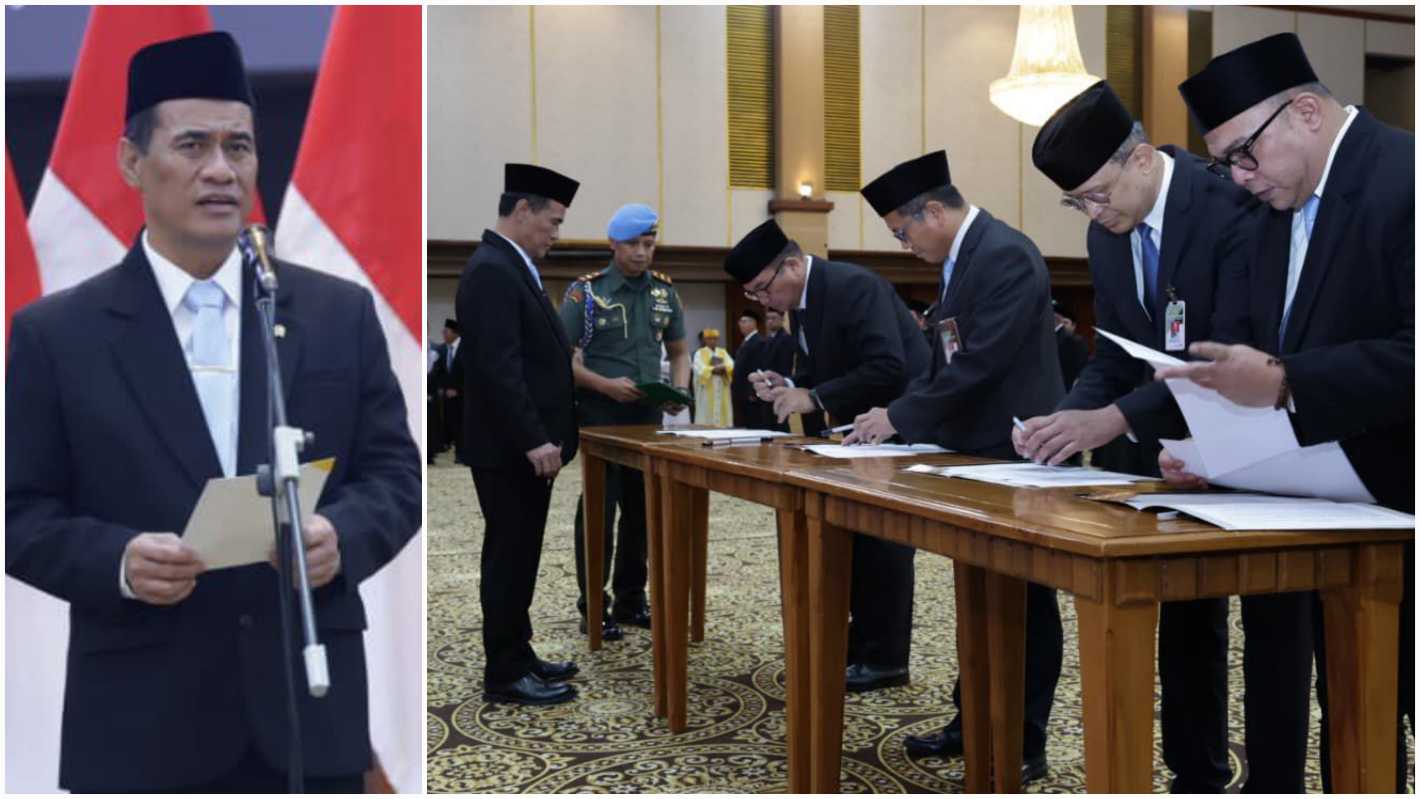 Lantik 55 Pejabat, Mentan: "Meritokrasi dan Akselerasi Produksi menuju Ekspor"