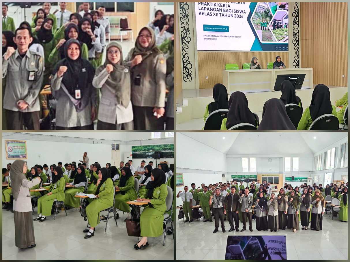 Bersiap PKL DU/DI, Siswa Kelas XII SMK-PP Negeri Kementan Ikuti Pembekalan<br><i>Millennial Farmers Development are the Target of Indonesia`s SMKPPN Banjarbaru</i> Millennial Farmers Development are the Target of Indonesia`s SMKPPN Banjarbaru
