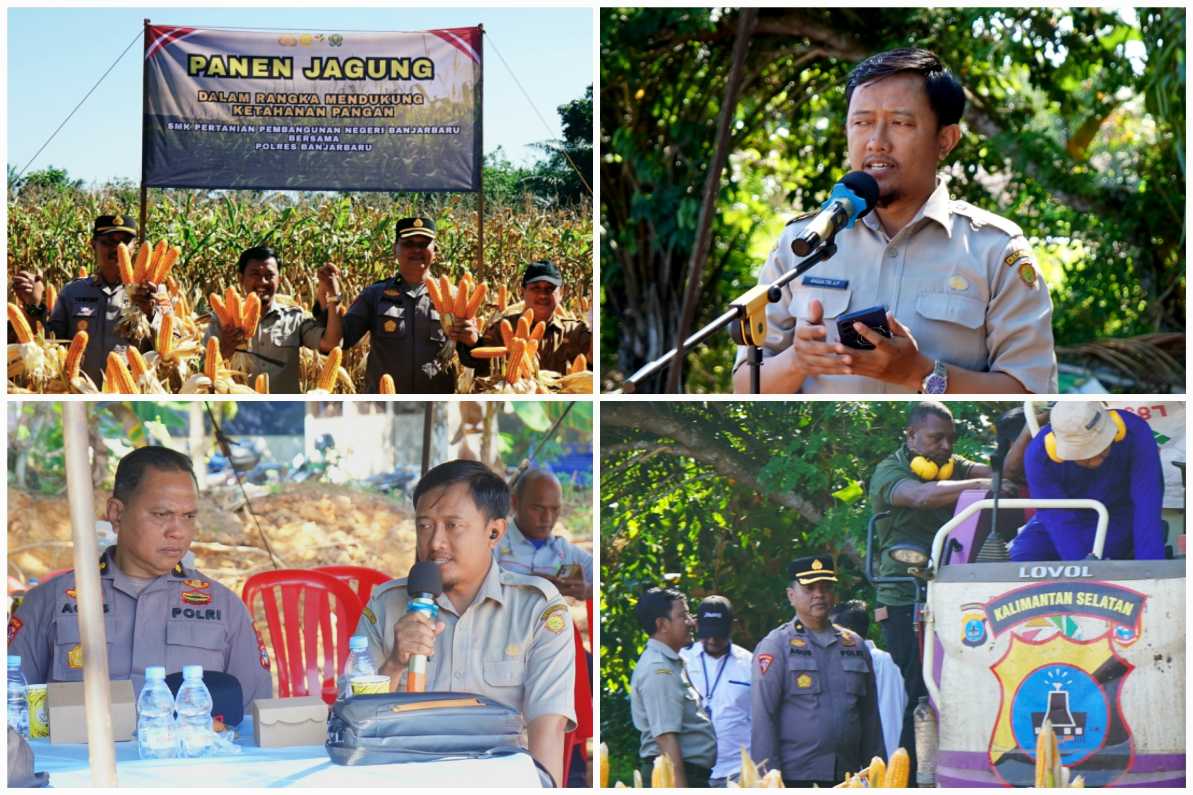 Kementan Dukung Polri Panen Jagung di Lahan TeFa SMKPPN Banjarbaru<br><i>Millennial Farmers Development are the Target of Indonesia`s SMKPPN Banjarbaru</i> Millennial Farmers Development are the Target of Indonesia`s SMKPPN Banjarbaru