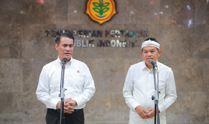 Terima Gubernur Jabar, Mentan Amran Tegaskan Komitmen Jaga Lahan Pertanian Nasional
